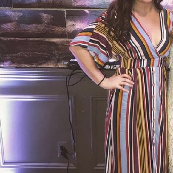 Harper Multicolored Striped Maxi Dress - Picture 5 of 6